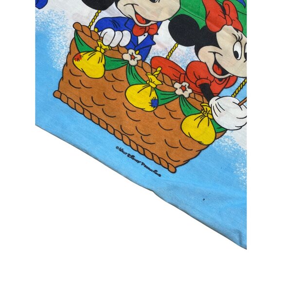1980s Vintage Disney Mickey Air Mobile Twin Bedding Set Mickey Mouse Disneyana - Picture 2 of 3